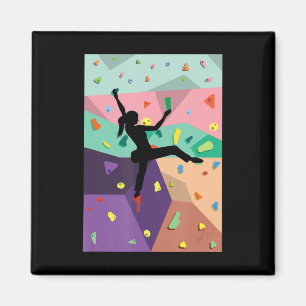 Kletterwand im Innern Klettersteige Sport treiben Magnet