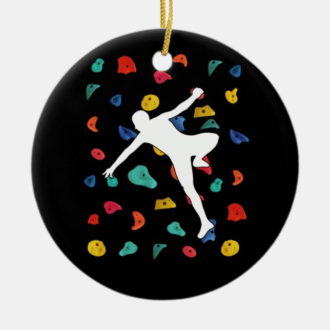 Kletterwand Kletterwand im Innern - Sport Keramik Ornament (Vorne)