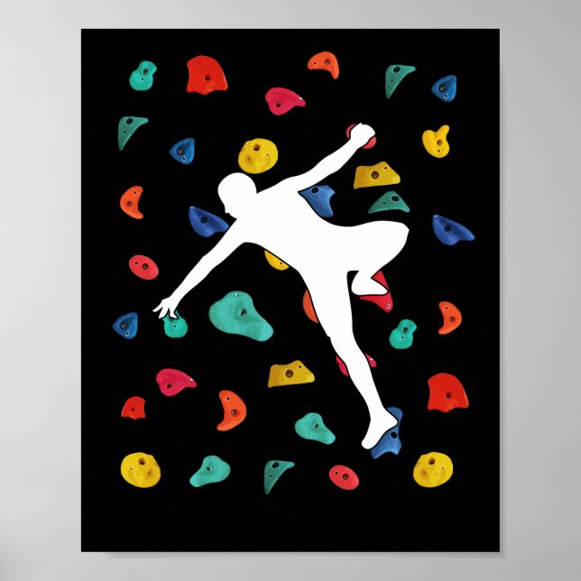 Kletterwand Kletterwand im Innern - Sport Poster (Vorne)