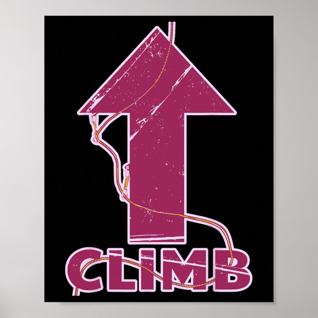 Kletterwandseil und Quickdraws Poster (Vorne)