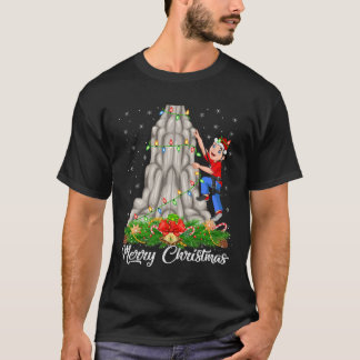 Klettsportliebhaber passend zum Weihnachtsmannhut T-Shirt