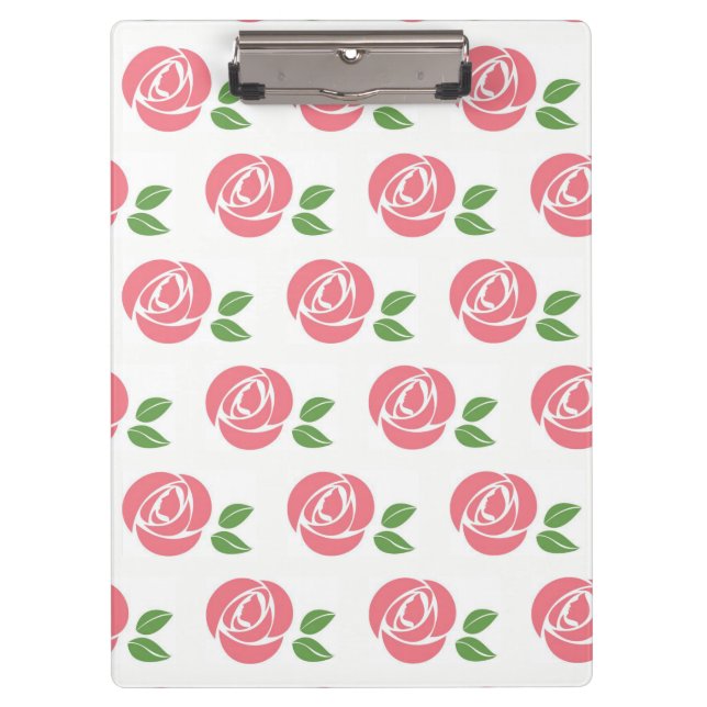 Klettverschluss mit Rose Klemmbrett (Vorderseite)