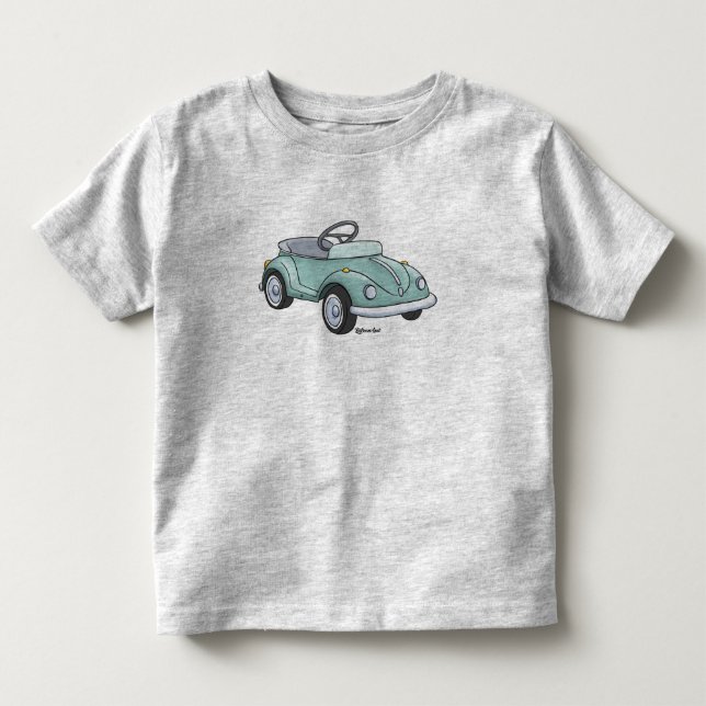 Kleuter t-shirt met een kever trapauto (Vorderseite)