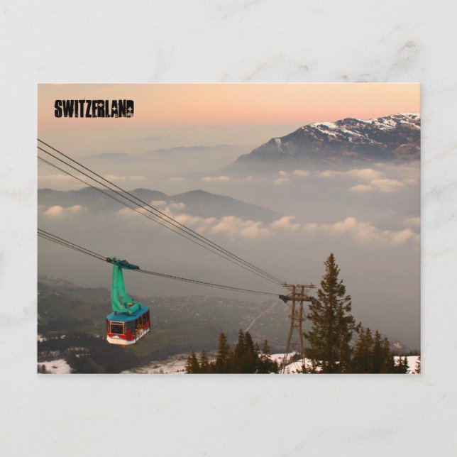 Klewenalp Schweiz Skigebiet Schweiz Alp Sonnenunte Postkarte (Vorderseite)