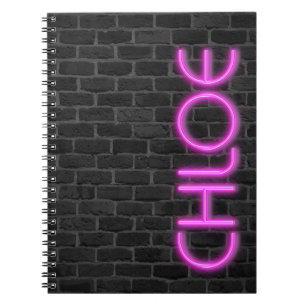 KLICKEN IN PINK Neon Lights Notizblock