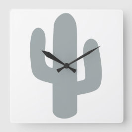 KLICKEN SIE AUF CACTUS. QUADRATISCHE WANDUHR