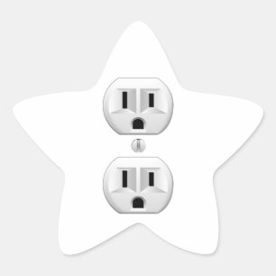 Klicken Sie auf das elektrische Plug-In, um die Fa Stern-Aufkleber