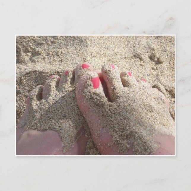 KLICKEN SIE AUF DEN SAND VON MEINEM FEED. POSTKARTE (Vorderseite)