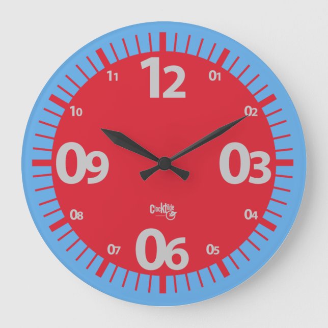 KLICKEN SIE AUF DIE ZIRKULÄRE FARBE DER TILDE-LINE GROßE WANDUHR (Vorderseite)