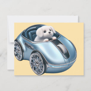 Klicken Sie auf & Vroom: Puppy Driver 2. Ausgabe Postkarte