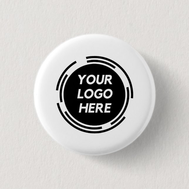 Klicken Sie hier, um Ihr Logo/Design ganz einfach  Button (Vorderseite)