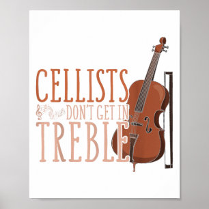 Klickmusiker-Geschenk Musik Cello Lustige Celliste Poster
