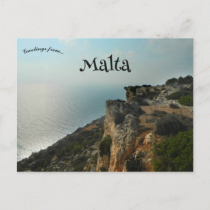 Kliffe von Dingli Malta Postkarte