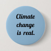 Klimaänderung: Hellblauer Knopf