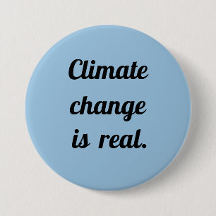 Klimaänderung: Hellblauer Knopf Button