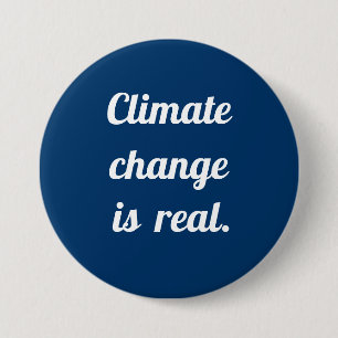 Klimaänderung: Preußischblauer Knopf Button