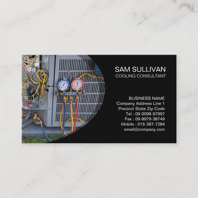 Klimaanlage Kühlkompressor Business Card Visitenkarte (Vorderseite)