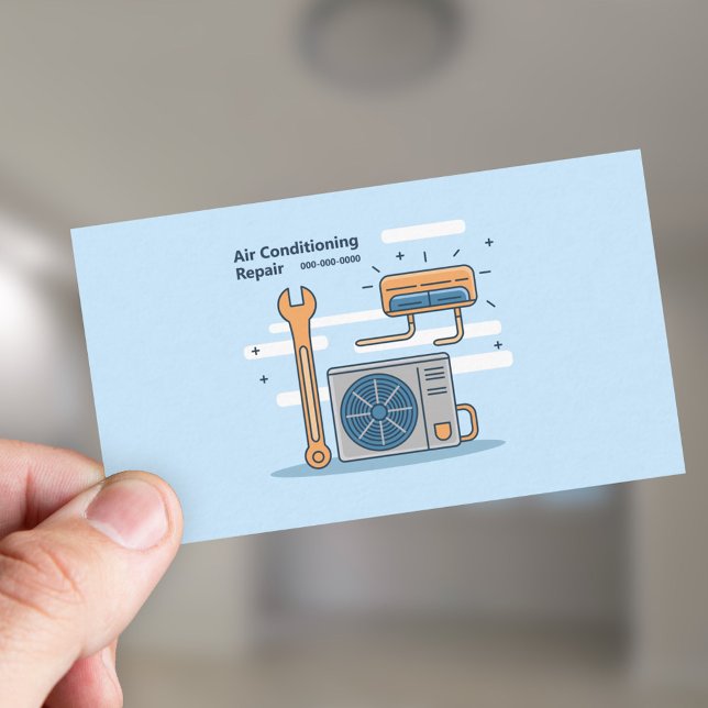 Klimaanlage Reparaturservice Visitenkarte (Air Conditioning Repair Service Business Card)