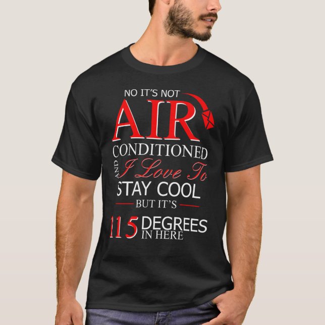 Klimaanlage und I Liebe zum Bleibe Cool T-Shirt (Vorderseite)