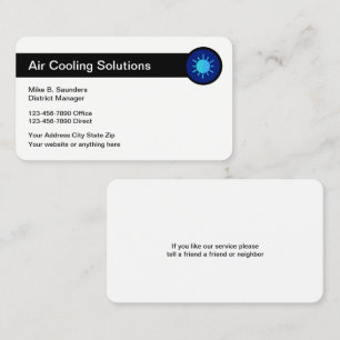 Klimaanlagen-Service Businesscards Visitenkarte