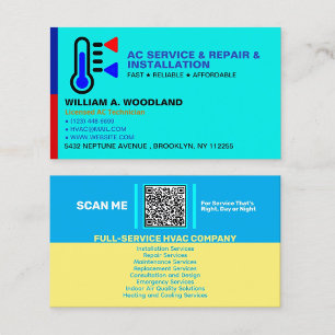 Klimaanlagen-Service   Individuelle HVAC-Firma Visitenkarte