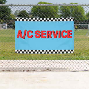 Klimaanlagenservice Autowerkstatt Blau Banner