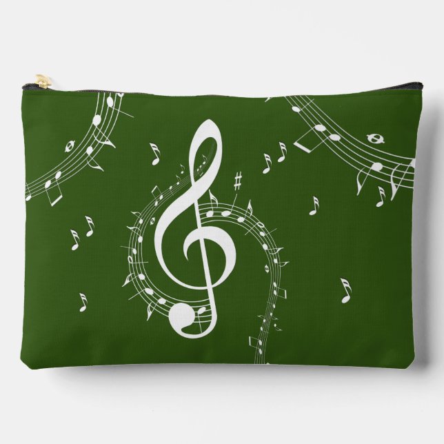 Klimactic G Clef Music Green Door Sign Zubehörtasche (Vorderseite)