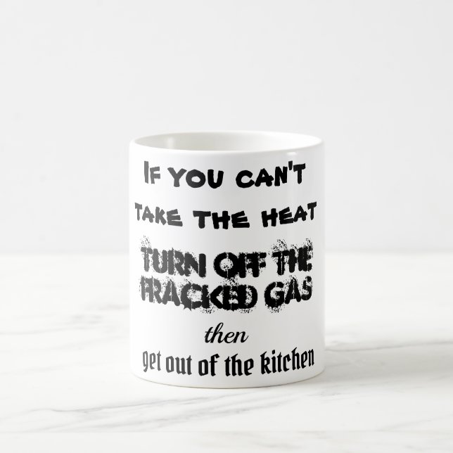 Klimakrise Gaswärmeküche - Zitat Kaffeetasse (Mittel)