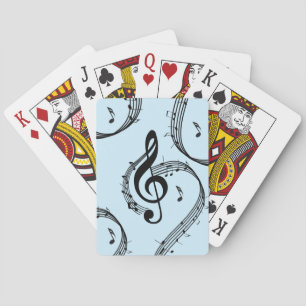 Klimaktische G-Schlüssel-Musik Blau Spielkarten