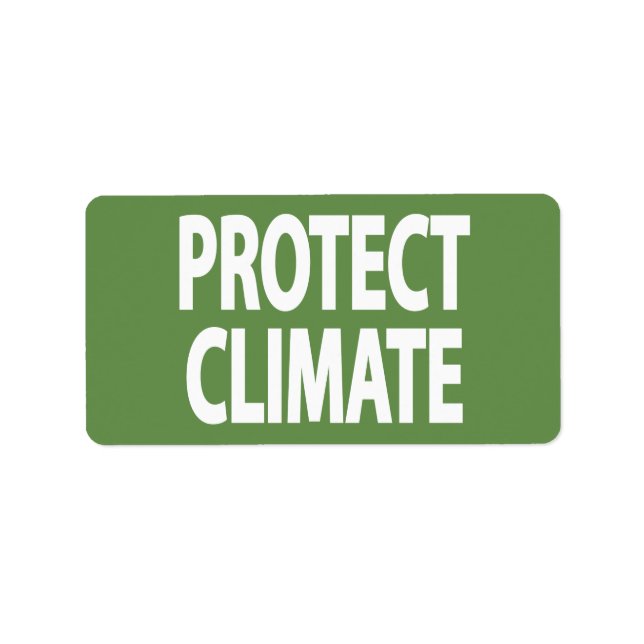 Klimaschutz Adressaufkleber (Vorne)