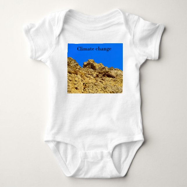 Klimaschutz Baby Strampler (Vorderseite)