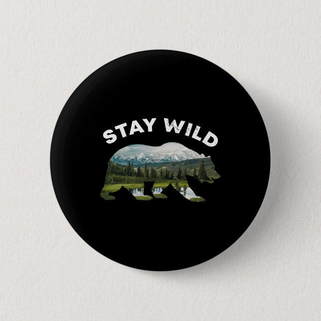 Klimaschutz-Bär T Button (Vorderseite)