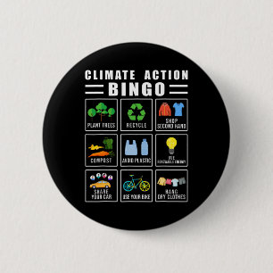 Klimaschutz Bingo-Earth-Day Klimawandel Button