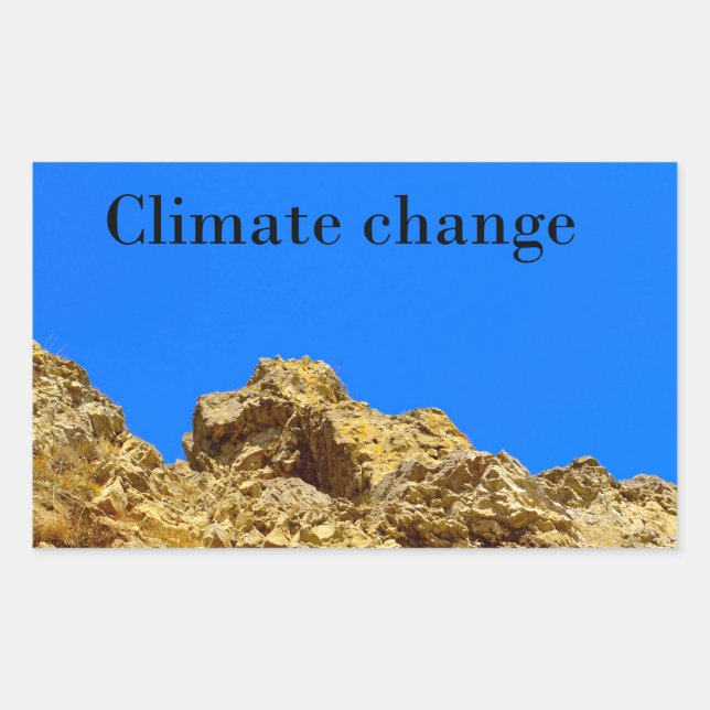 Klimaschutz Rechteckiger Aufkleber (Vorderseite)