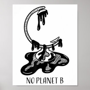 Klimaschutz stoppen - Umweltschutzstatus Poster