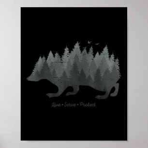 Klimaschutz Umwelt I Natur Igel Poster