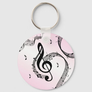 Klimatischer G-Schlüssel Rosa Schlüsselanhänger
