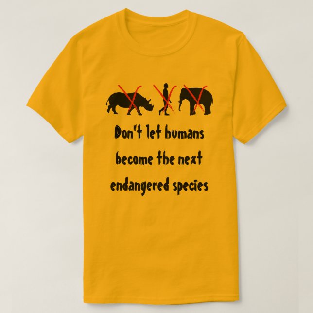 Klimawandel-bedrohte Art T-Shirt (Design vorne)