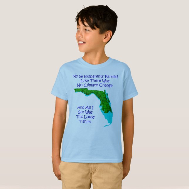 Klimawandel - Blau-Kinder 3 T-Shirt (Vorne ganz)