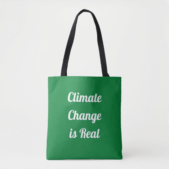 Klimawandel: Grün und Weiß Tasche (Vorderseite)
