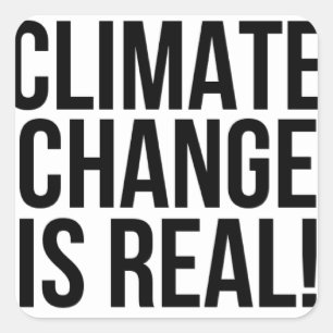 Klimawandel ist wirklich! Planeten-Erdwelt Quadratischer Aufkleber