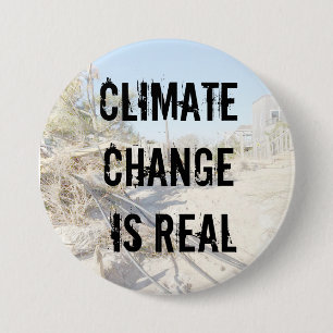 Klimawandel ist wirklicher Knopf Button