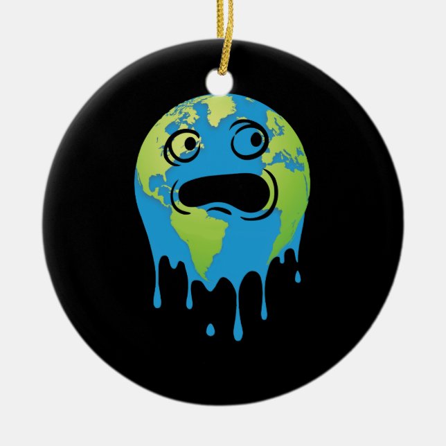 Klimawandel Keramik Ornament (Vorne)