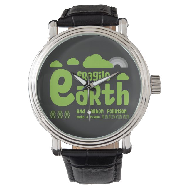 Klimawandel | Kohlenstoffverunreinigung | T - Shir Armbanduhr (Vorderseite)