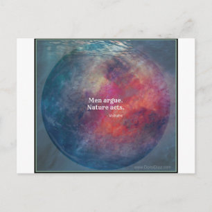 Klimawandel: "Men Argue - Nature Acts" Design Postkarte