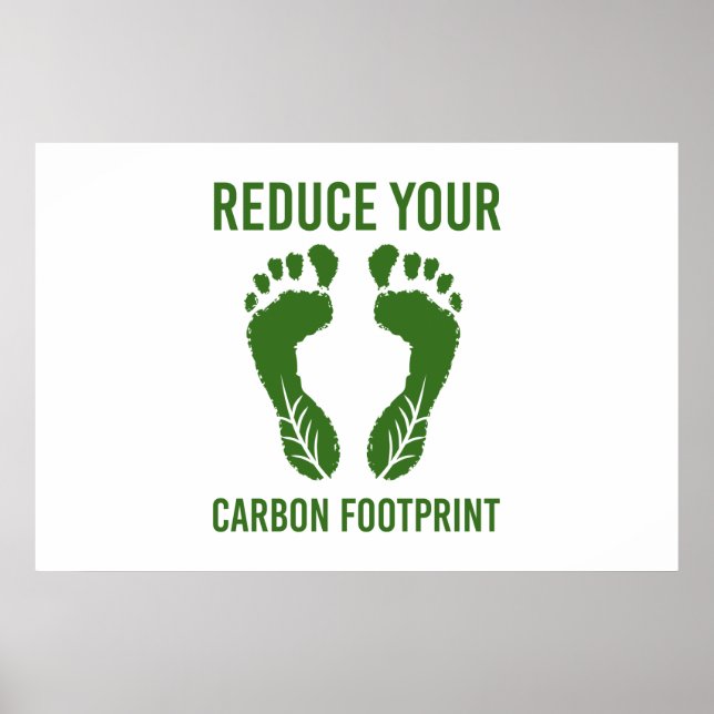 Klimawandel reduziert den CO2-Fußabdruck Poster (Vorne)
