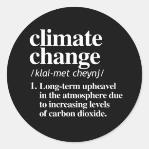 Klimawandel Runder Aufkleber