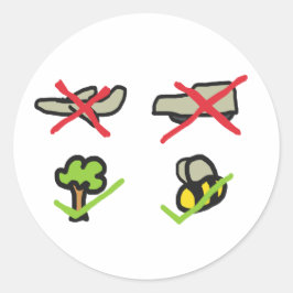 Klimawandel Runder Aufkleber