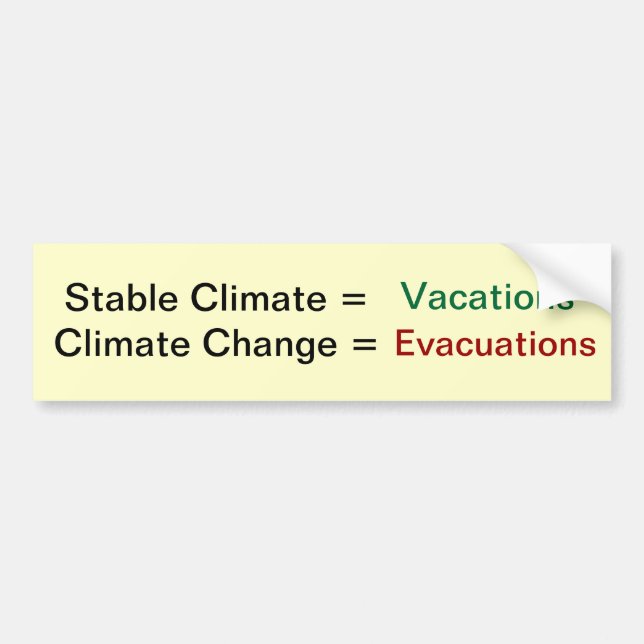 Klimawandel und Geschäft Autoaufkleber (Vorne)