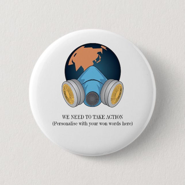 Klimawandel Wir müssen handeln Button (Vorderseite)
